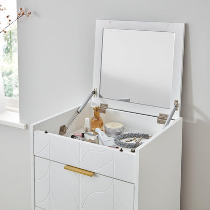 Gloria tallboy - white and brass effect - Laura James