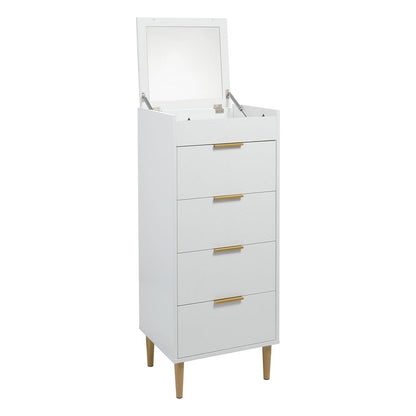 Gloria tallboy - white and brass effect - Laura James