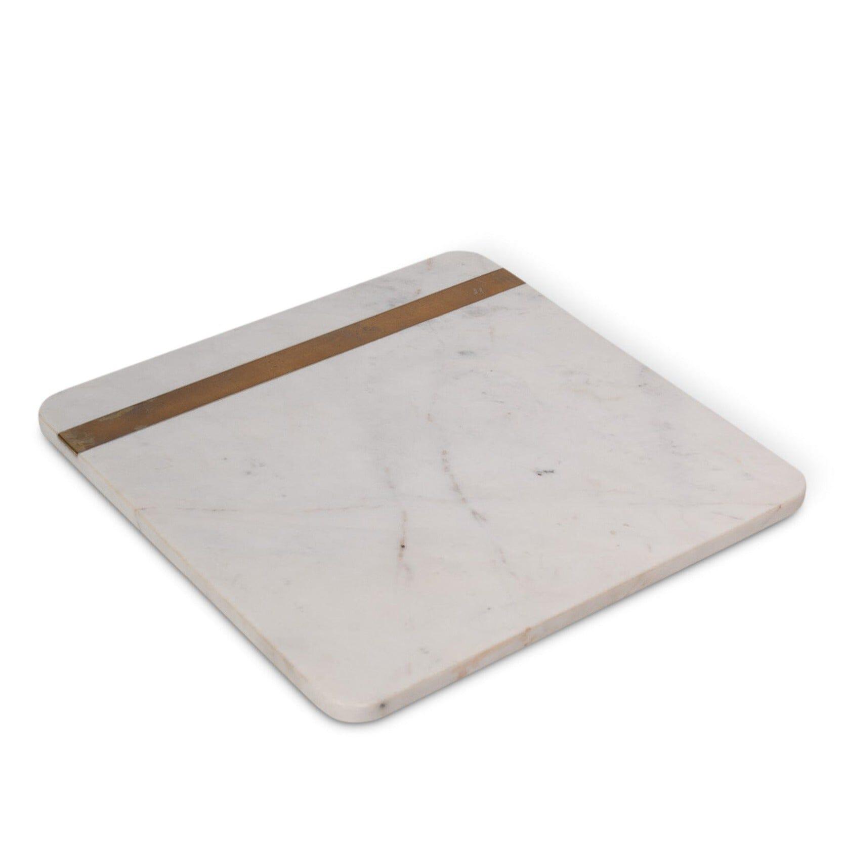 Marble White Gold Serving Platter