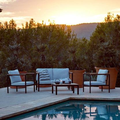 Halston Garden Conversation Sofa Set - Black - Laura James