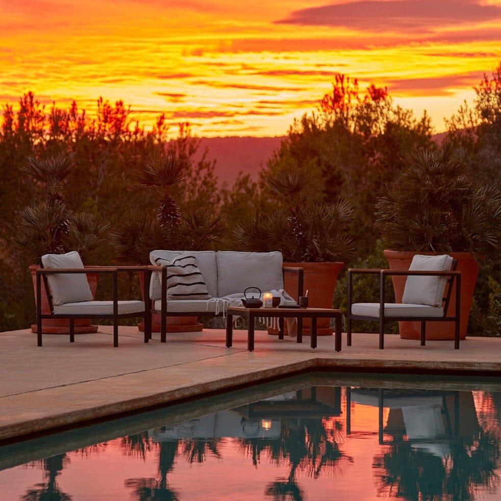 Halston Garden Conversation Sofa Set - Black - Laura James