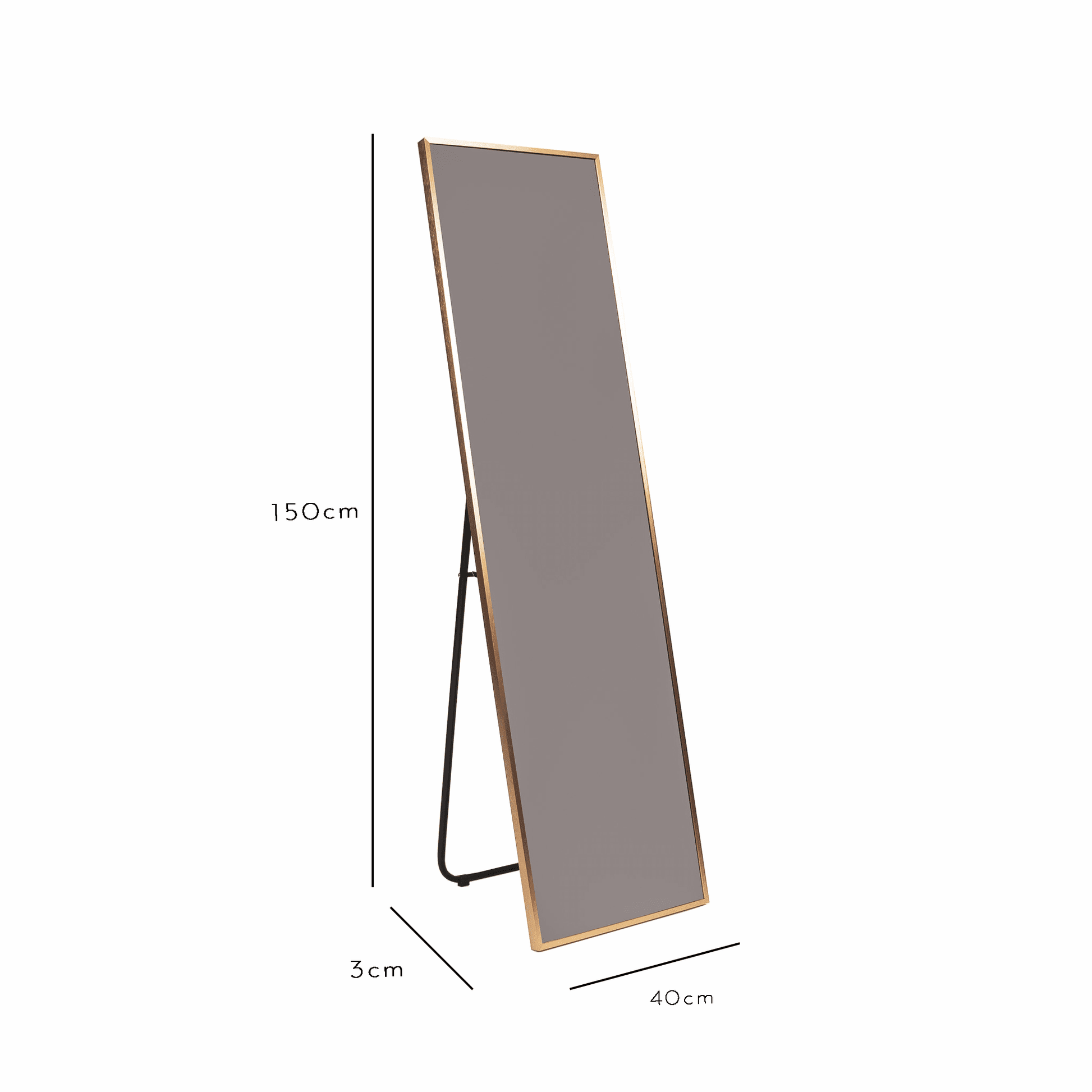 Standing Mirror - large - gold