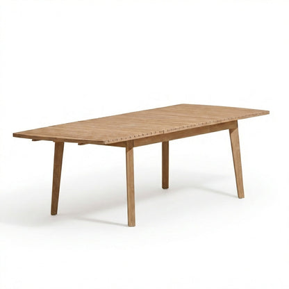 Saffron 8 Seater Extending Garden Dining Table - Brushed Light Acacia - Laura James