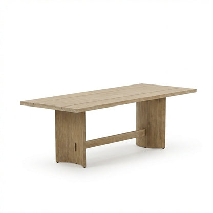 Imani 8 Seater Wooden Garden Dining Table - Light Brush Acacia - Laura James