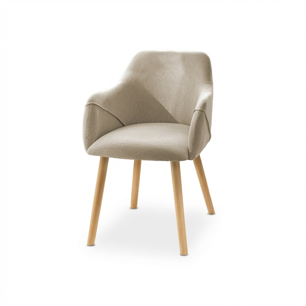 Freya Sand Armchairs - Set of 2 - Pale Oak Legs - Laura James