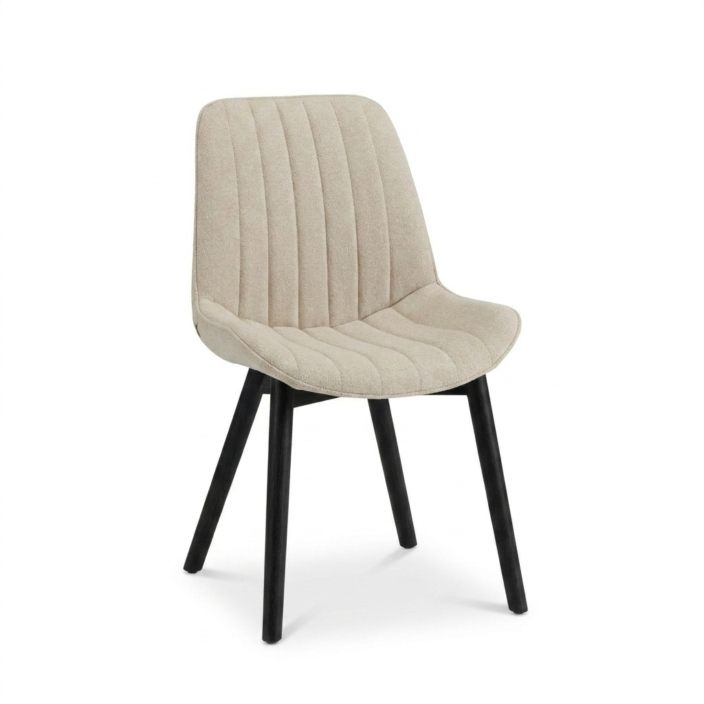  Bella Boucle Dining Chairs - Set Of 2 -  Black Legs - Laura James 