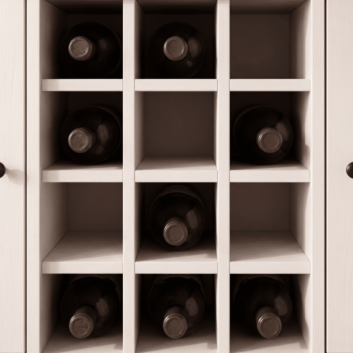 Bampton Sideboard with Wine Rack - Alabaster White - Laura James 