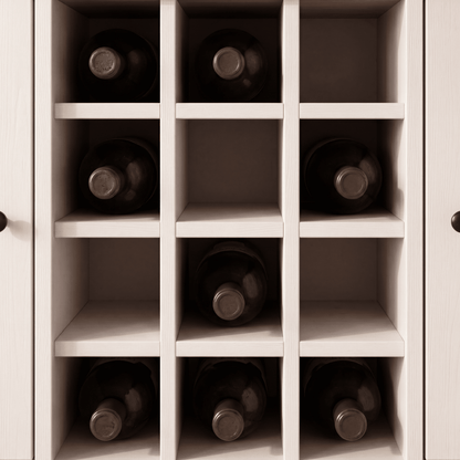 Bampton Sideboard with Wine Rack - Alabaster White - Laura James 