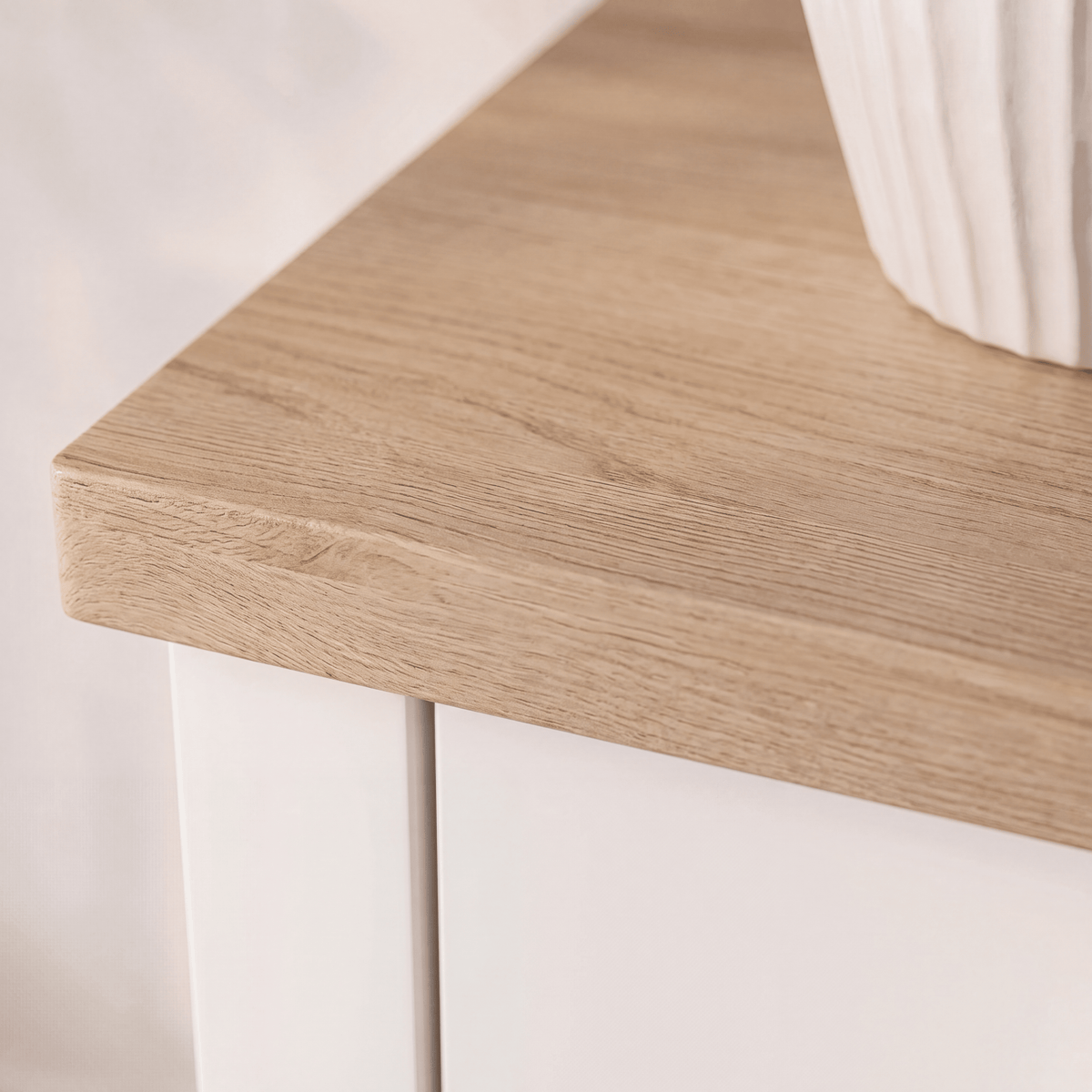 Bampton Sideboard with Wine Rack - Alabaster White - Laura James 