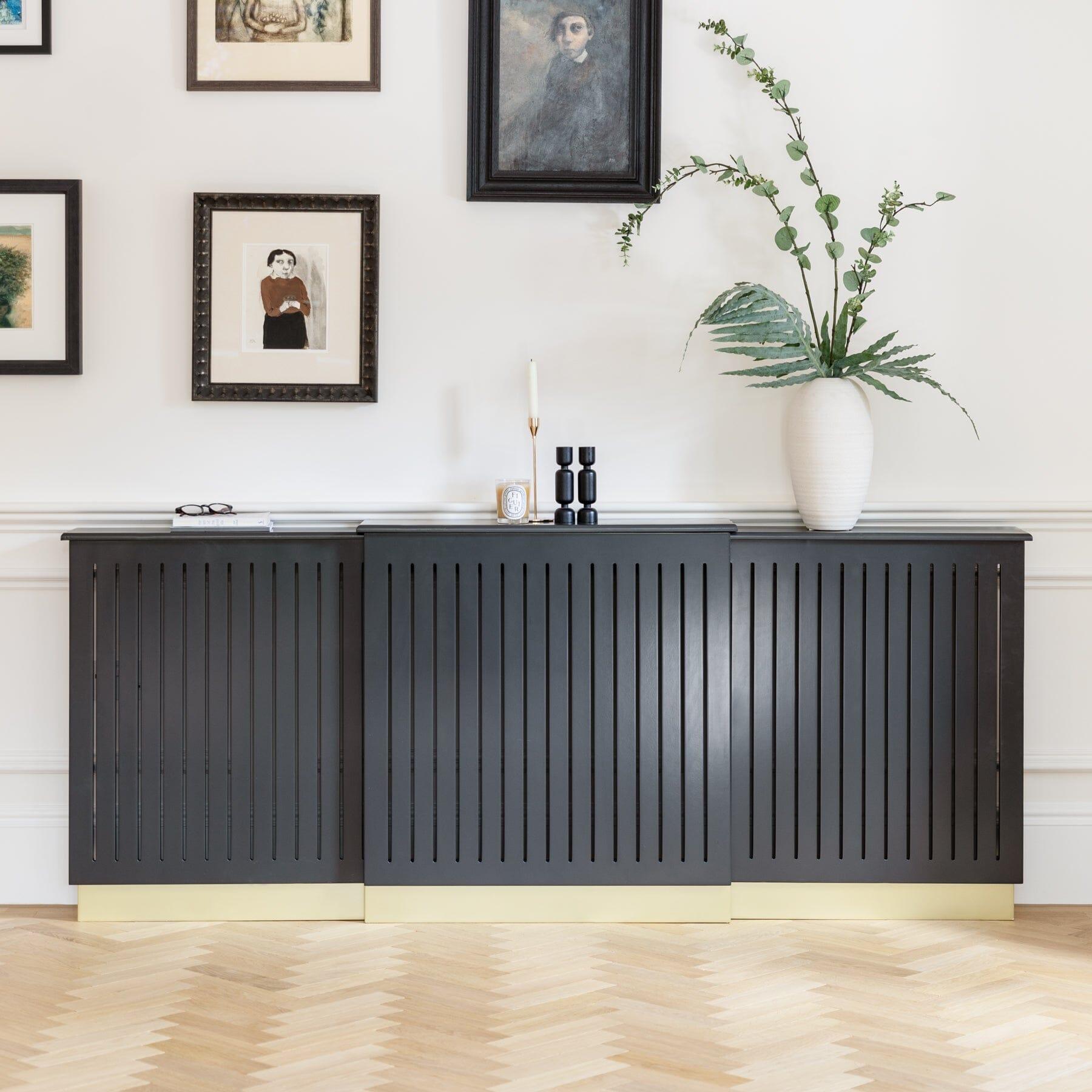 Iliana Extending Radiator Cover in Charcoal Grey - Laura James