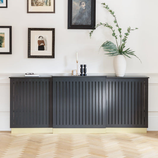 Iliana Extending Radiator Cover in Charcoal Grey - Laura James