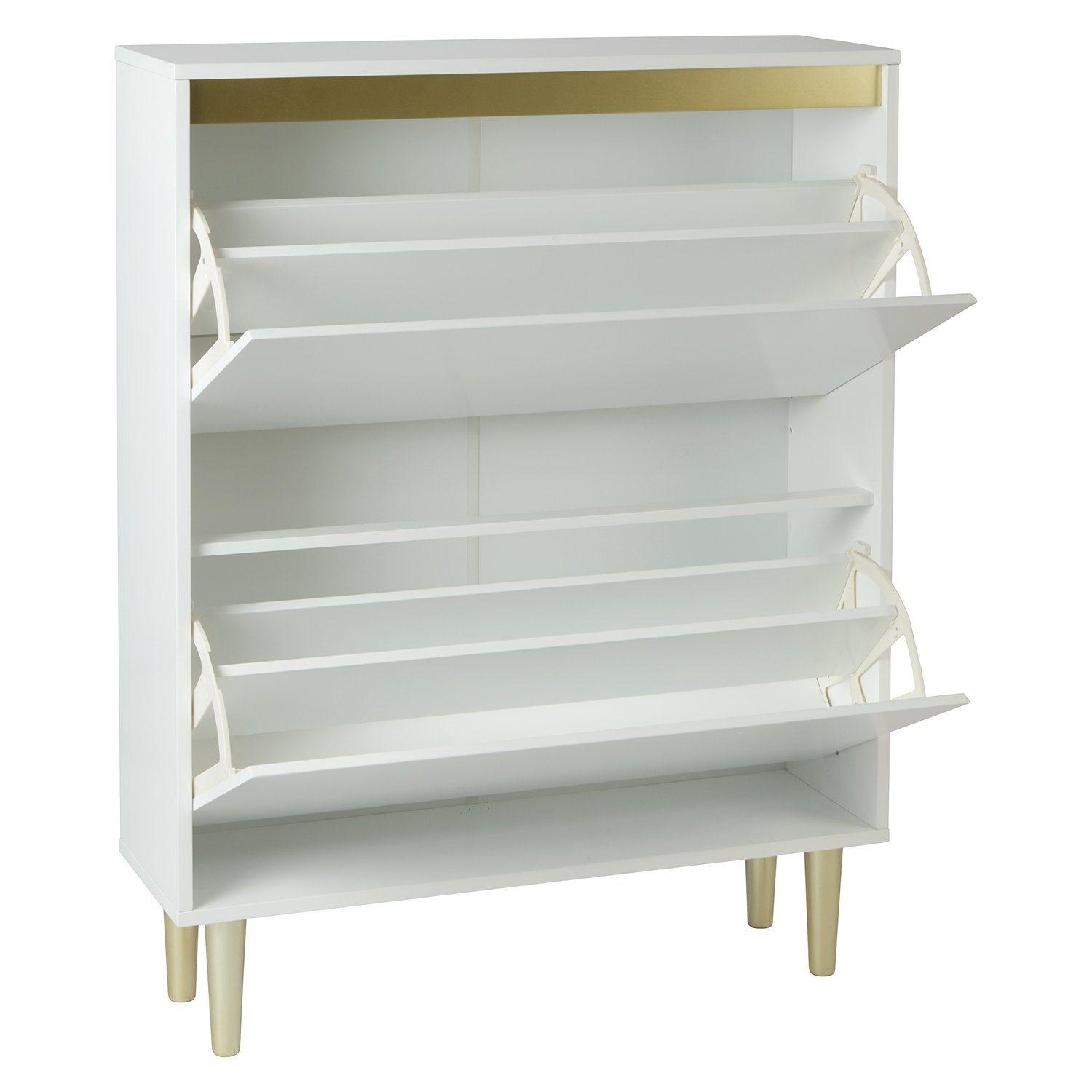 Iliana shoe cabinet - 2 door - white - Laura James