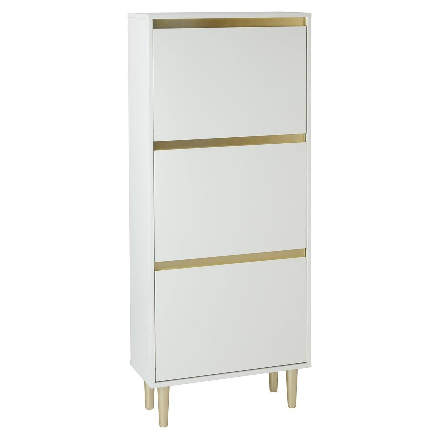 Iliana shoe cabinet - 3 door - white - Laura James