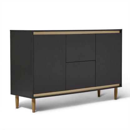 Iliana Charcoal Grey 2 Door 2 Drawer Sideboard - Laura James