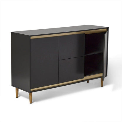 Iliana Charcoal Grey 2 Door 2 Drawer Sideboard - Laura James