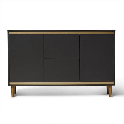 Iliana Charcoal Grey 2 Door 2 Drawer Sideboard - Laura James