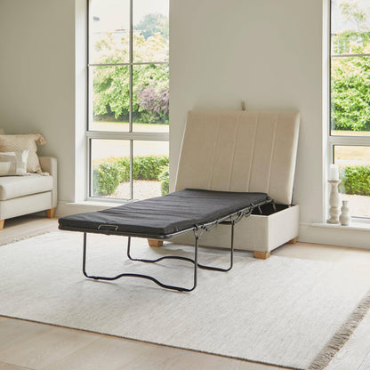 Madeleine Bed in a Box - Sand with Whitewash Oak Legs - Laura James