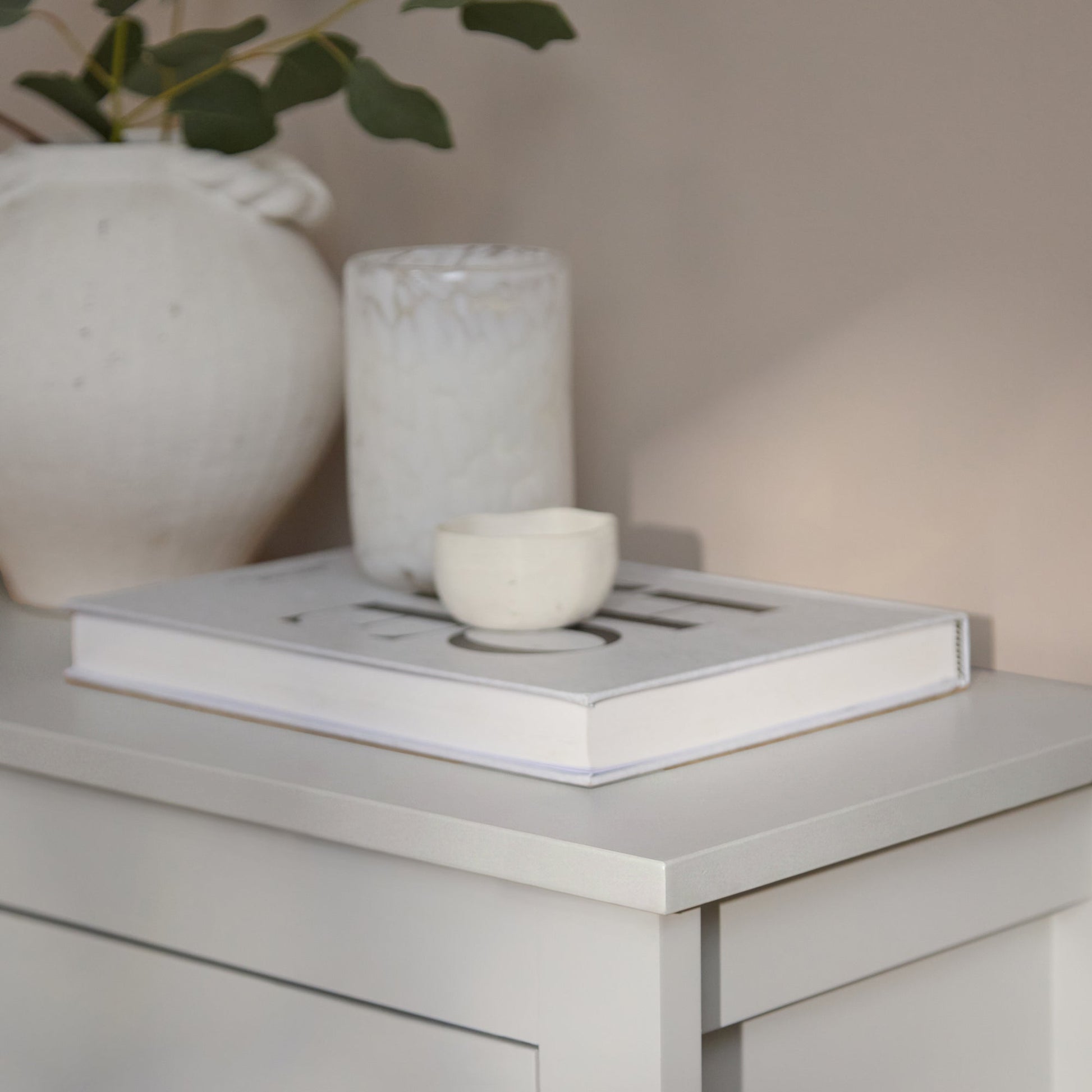 Sandhurst 60cm Three Door Shoe Cabinet - Snow White - Laura James