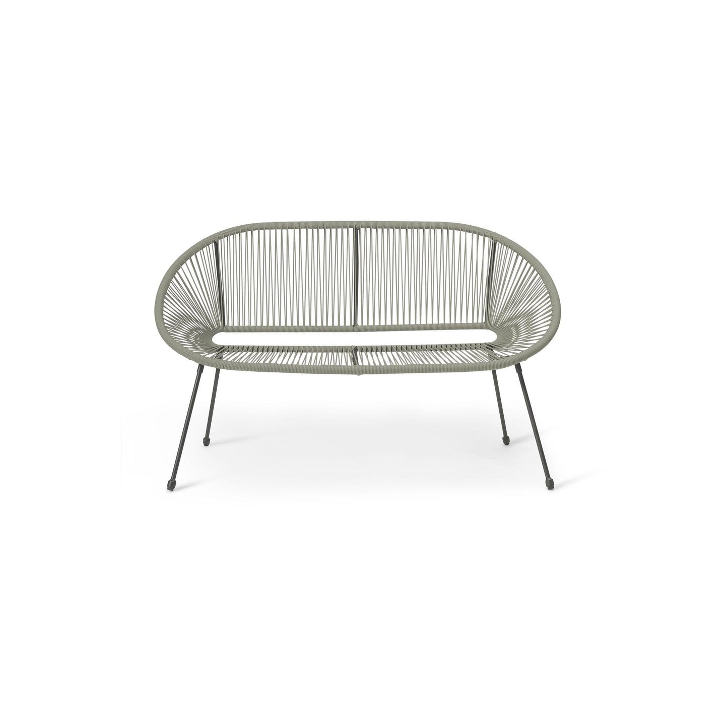 Indra Grey Rattan Garden Conversation Set - Laura James