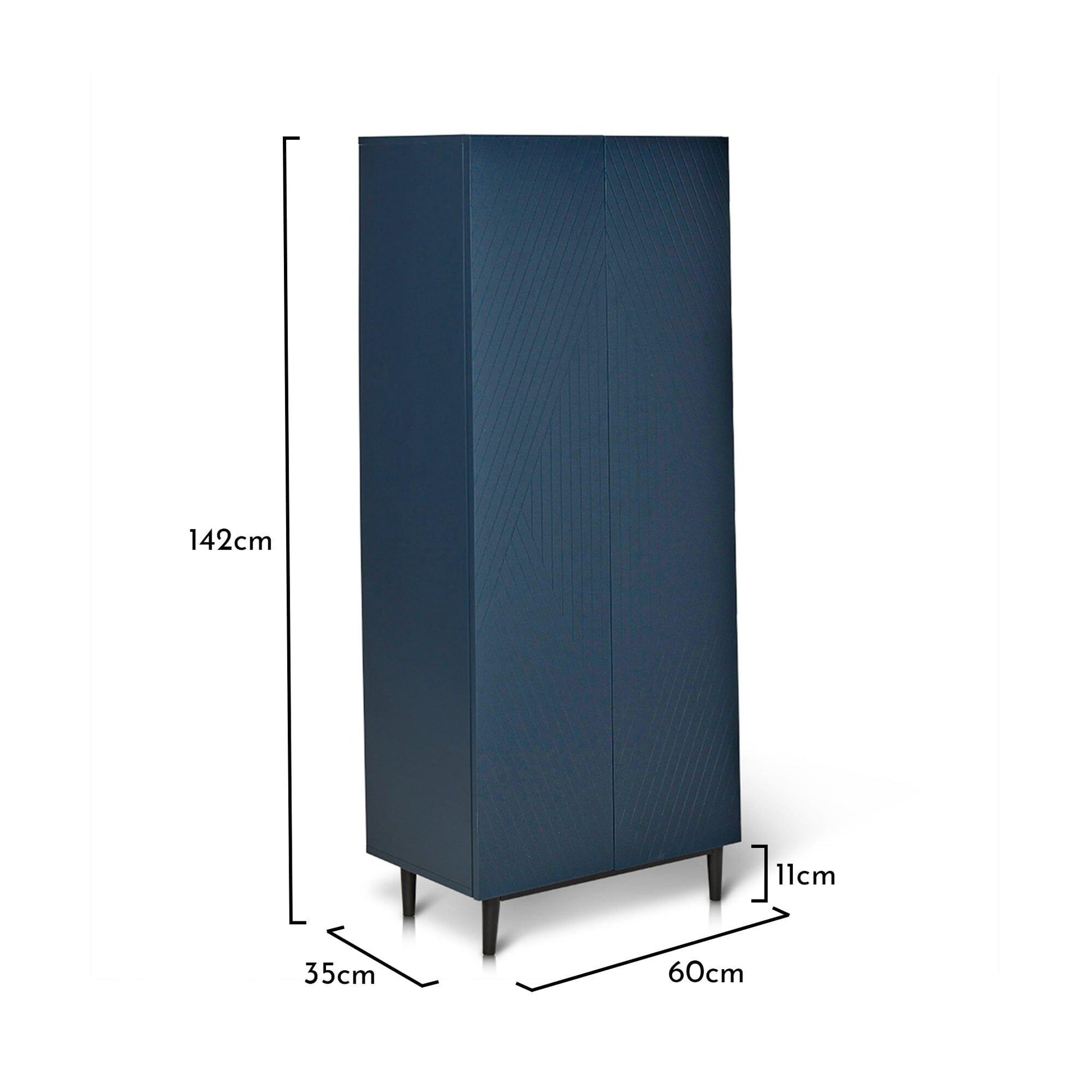 Jack shoe cabinet - geometric - blue - Laura James
