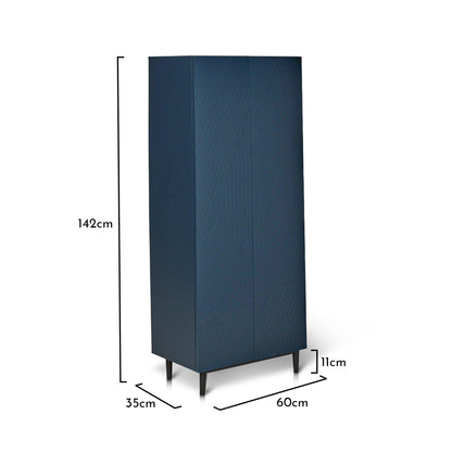 Jack shoe cabinet - geometric - blue - Laura James