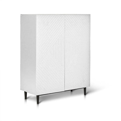 Jack small shoe cabinet - geometric - white - Laura James