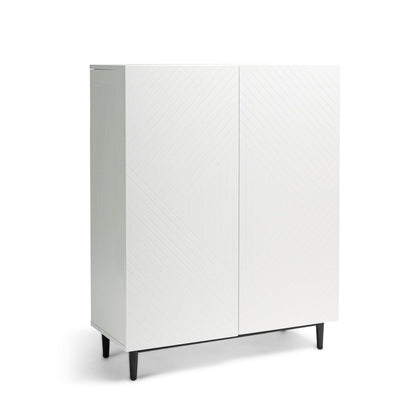 Jack small shoe cabinet - geometric - white - Laura James