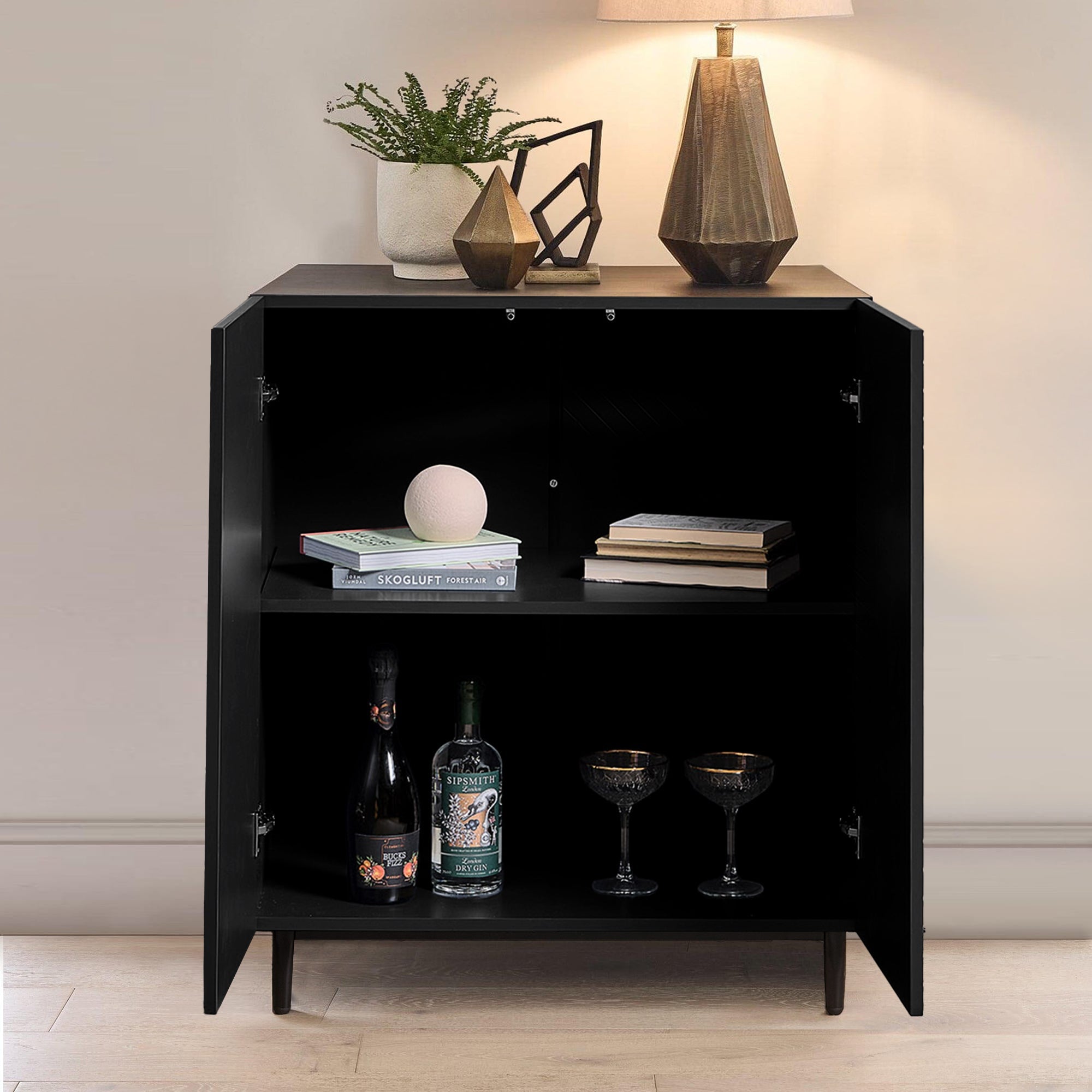 Jack 2 Door Small Sideboard - Geometric Black – Laura James Ireland