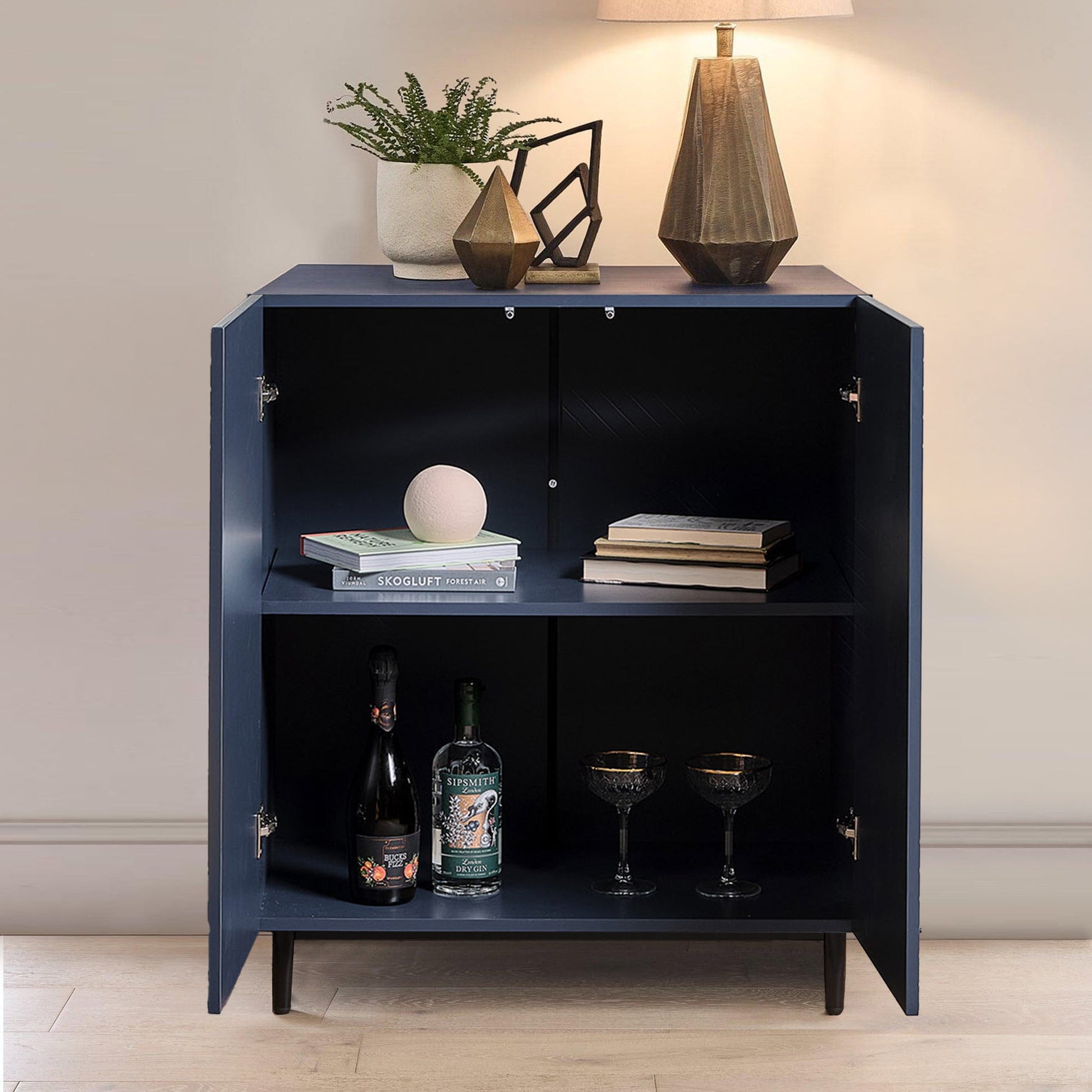 Jack small sideboard - geometric - blue - Laura James