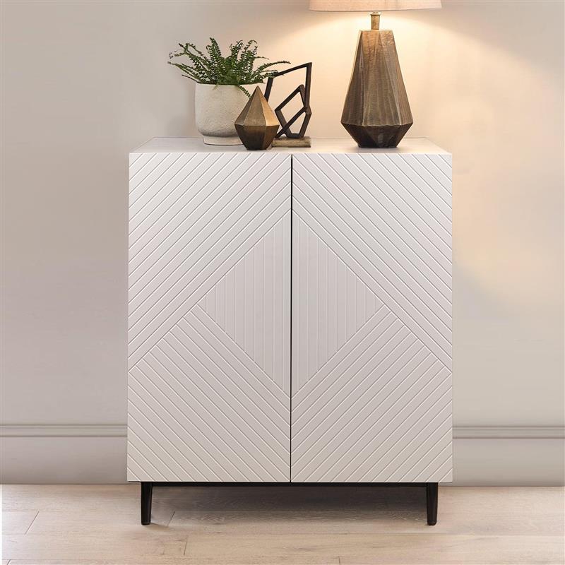 Jack small sideboard - geometric - white - Laura James