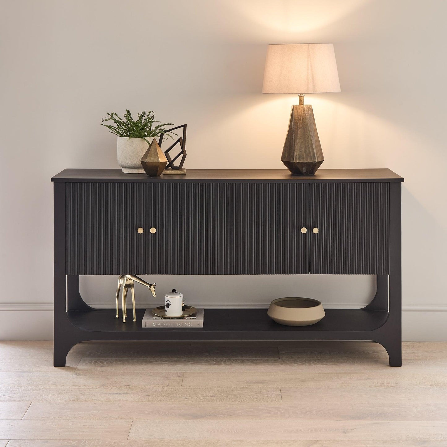 Jade 4 Door Sideboard - Black - Laura James