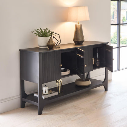 Jade 4 Door Sideboard - Black - Laura James