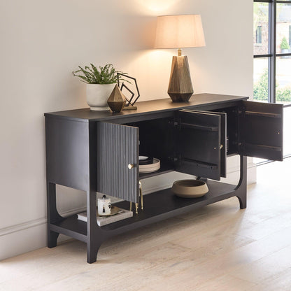 Jade 4 Door Sideboard - Black - Laura James