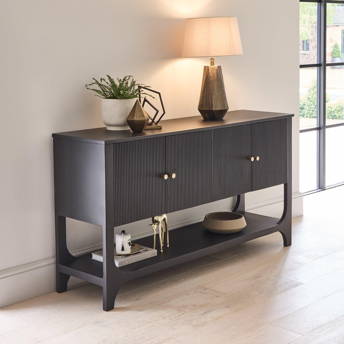 Jade 4 Door Sideboard - Black - Laura James