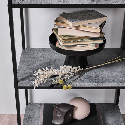 Jay bookcase - concrete effect and black