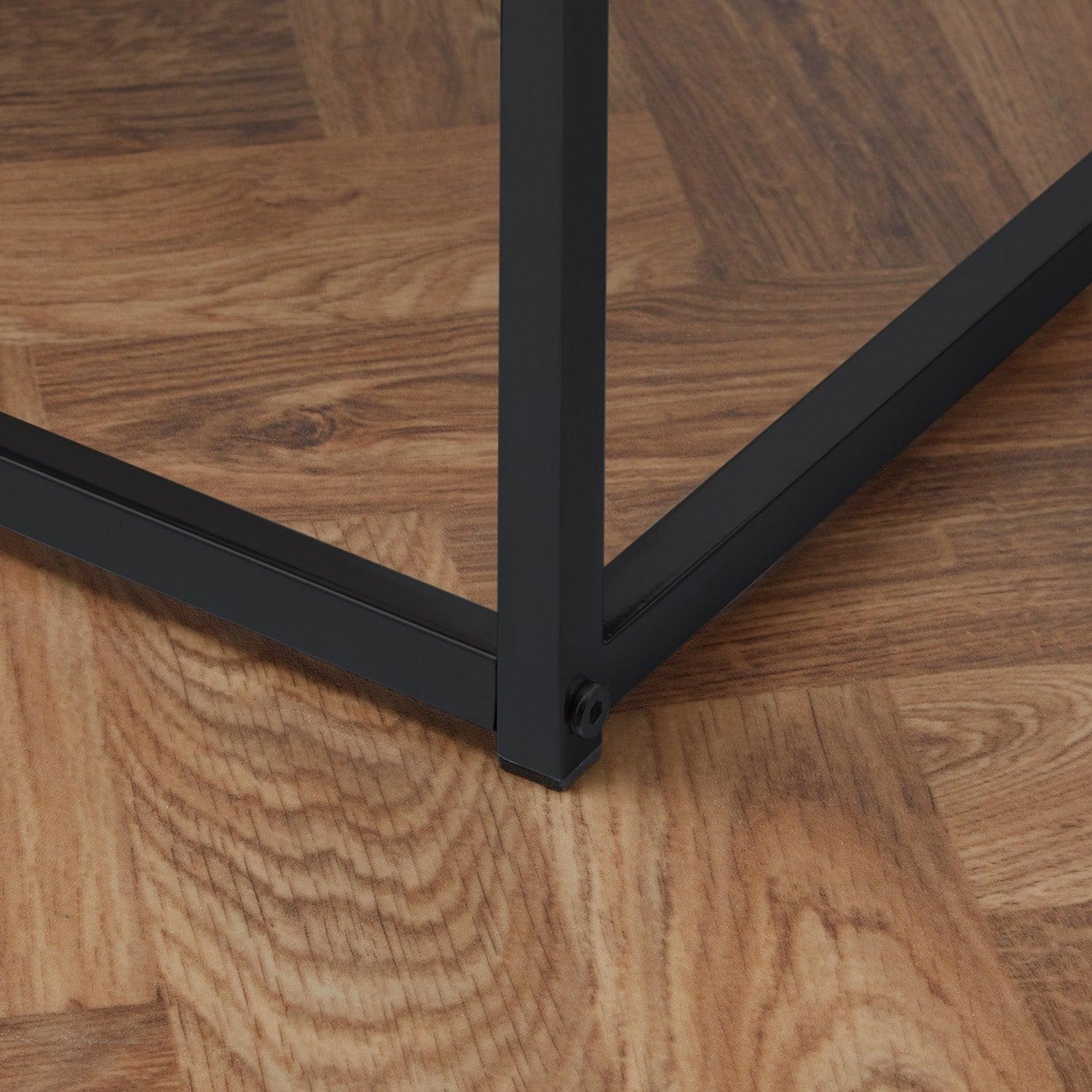Jay coffee table and side table set - marble effect and black - Laura James