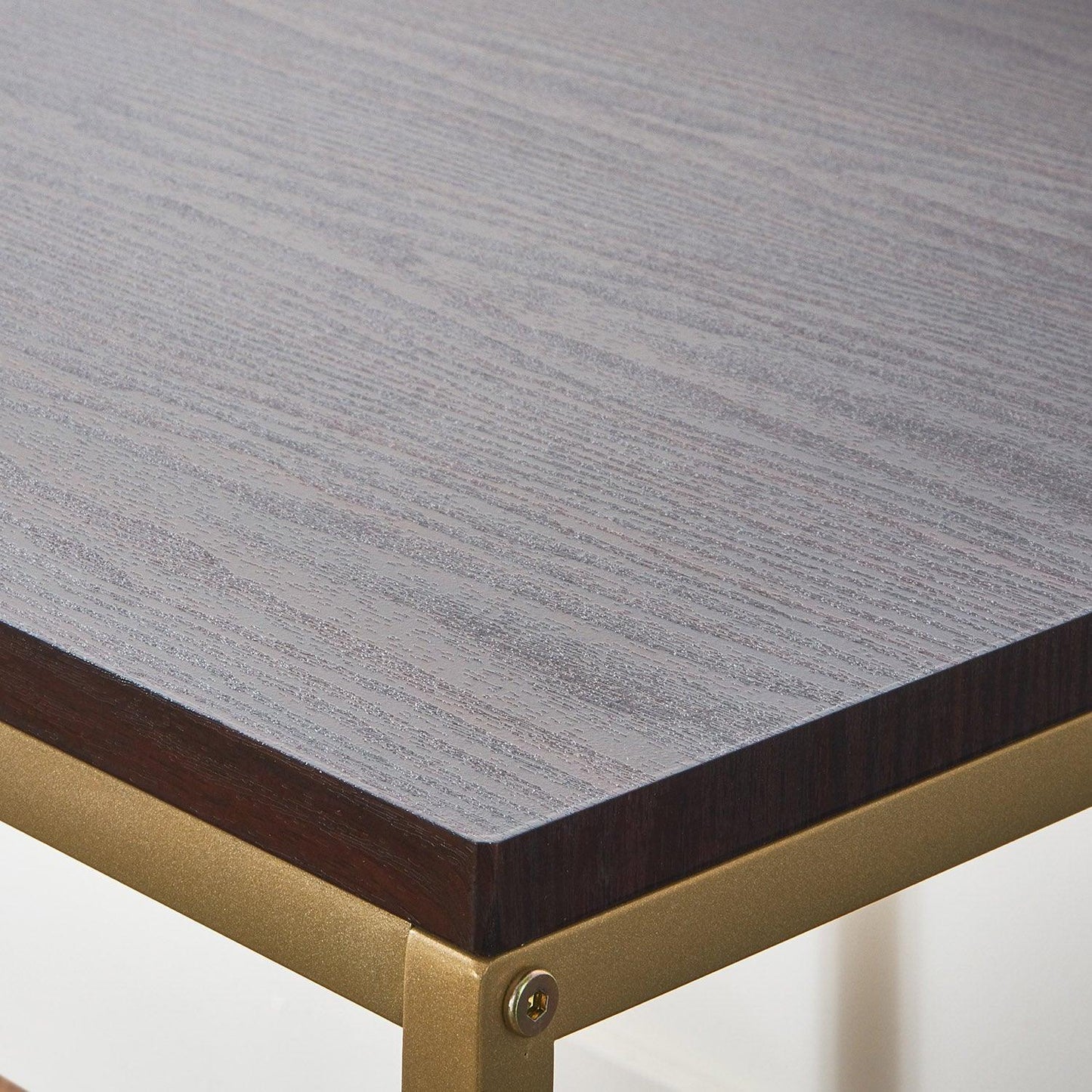 Jay coffee table - walnut effect and gold - Laura James