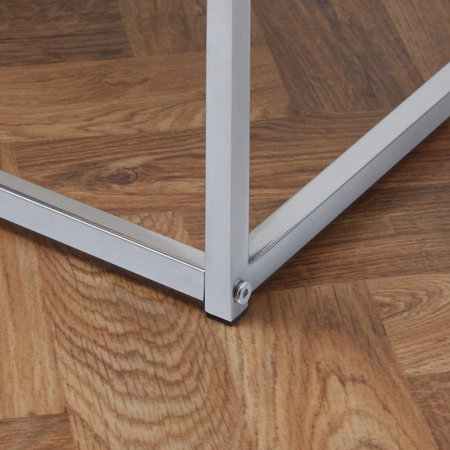 Jay desk - marble effect and chrome - Laura James