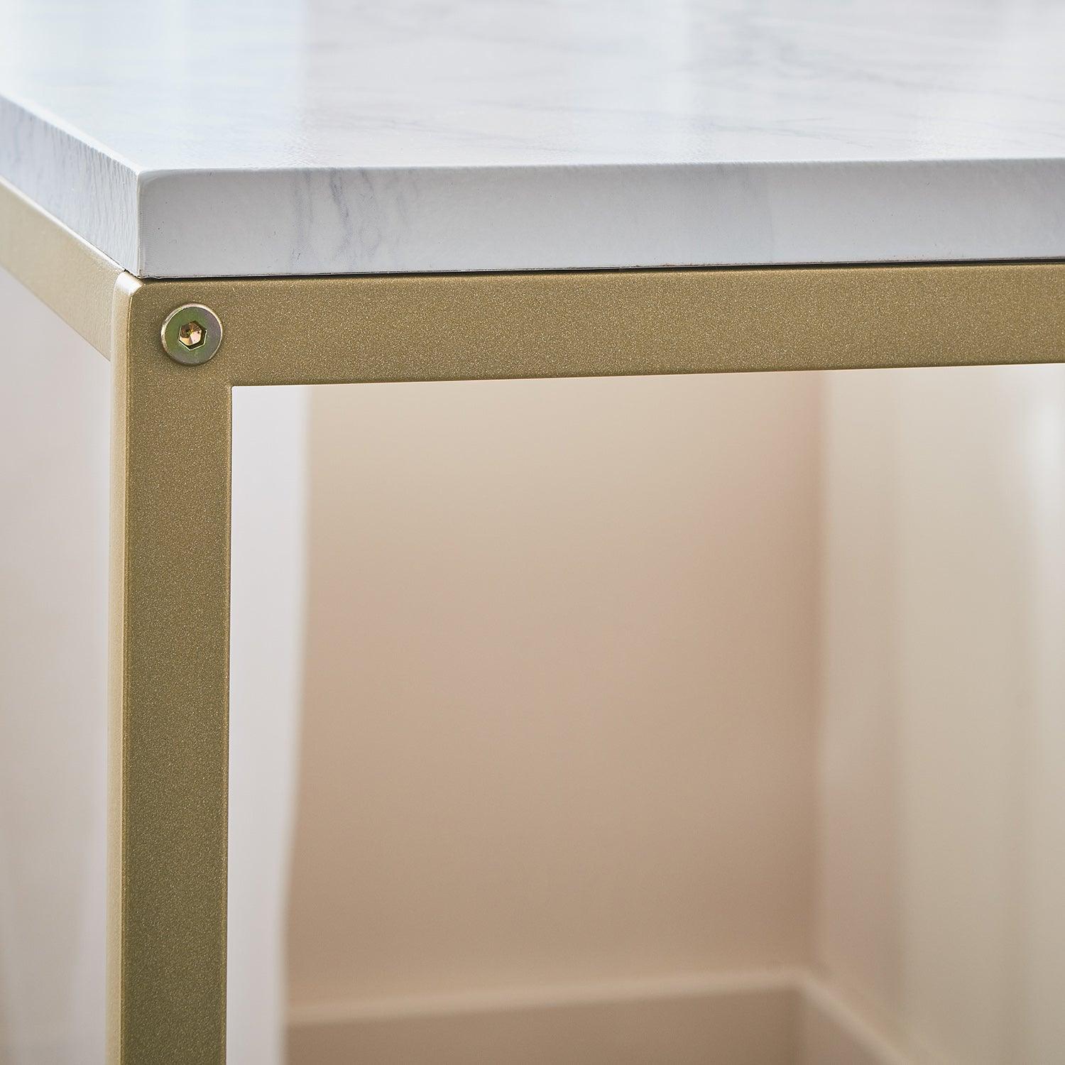 Jay desk - marble effect and gold - Laura James