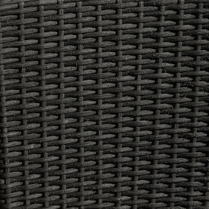 Cube 8 Seater Rattan Outdoor Dining Set with Grey LED Premium Parasol - Black Weave