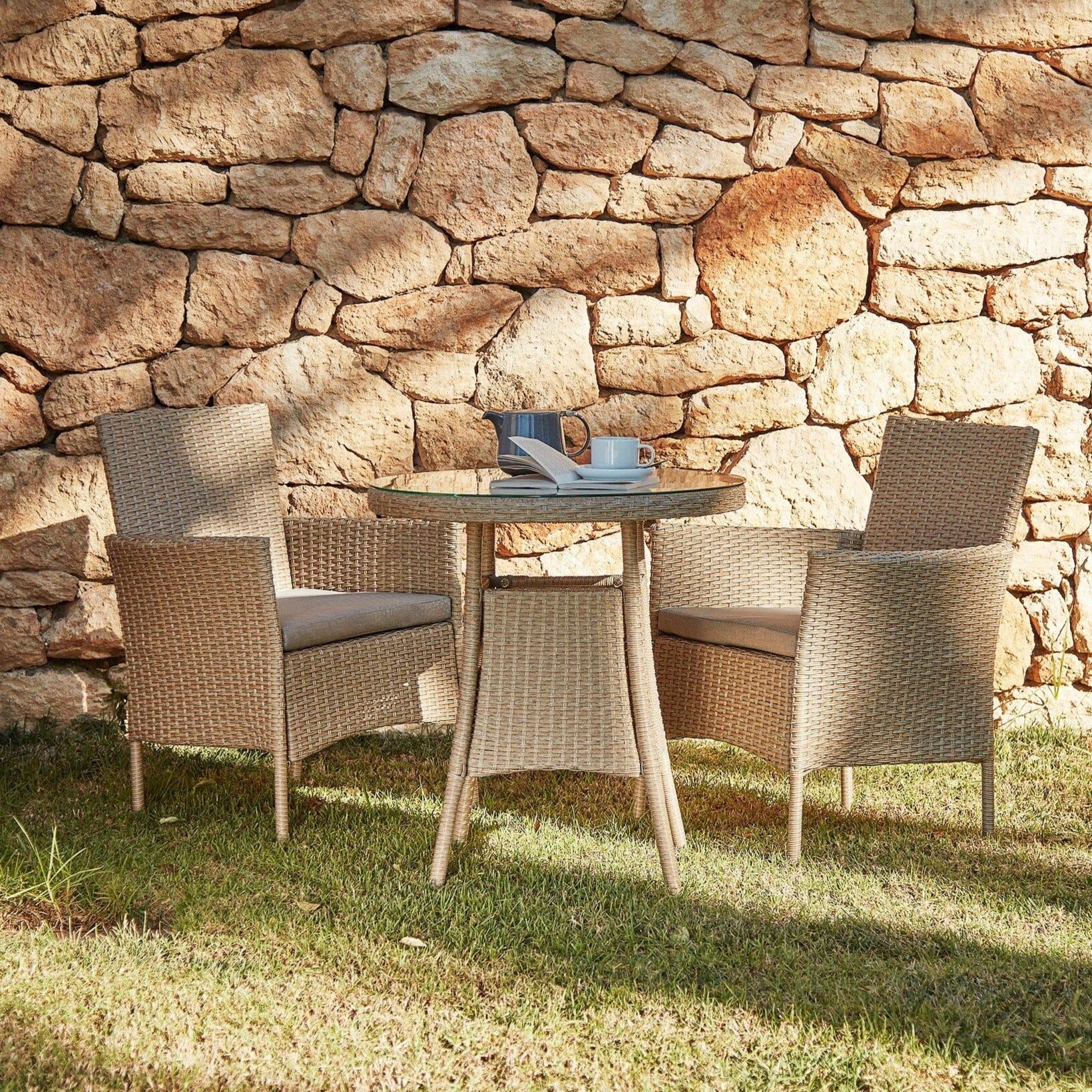 Kemble Natural Brown Bistro Outdoor Dining Table Laura James