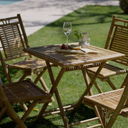 Lila Bamboo Garden Folding Chair - Set of 2