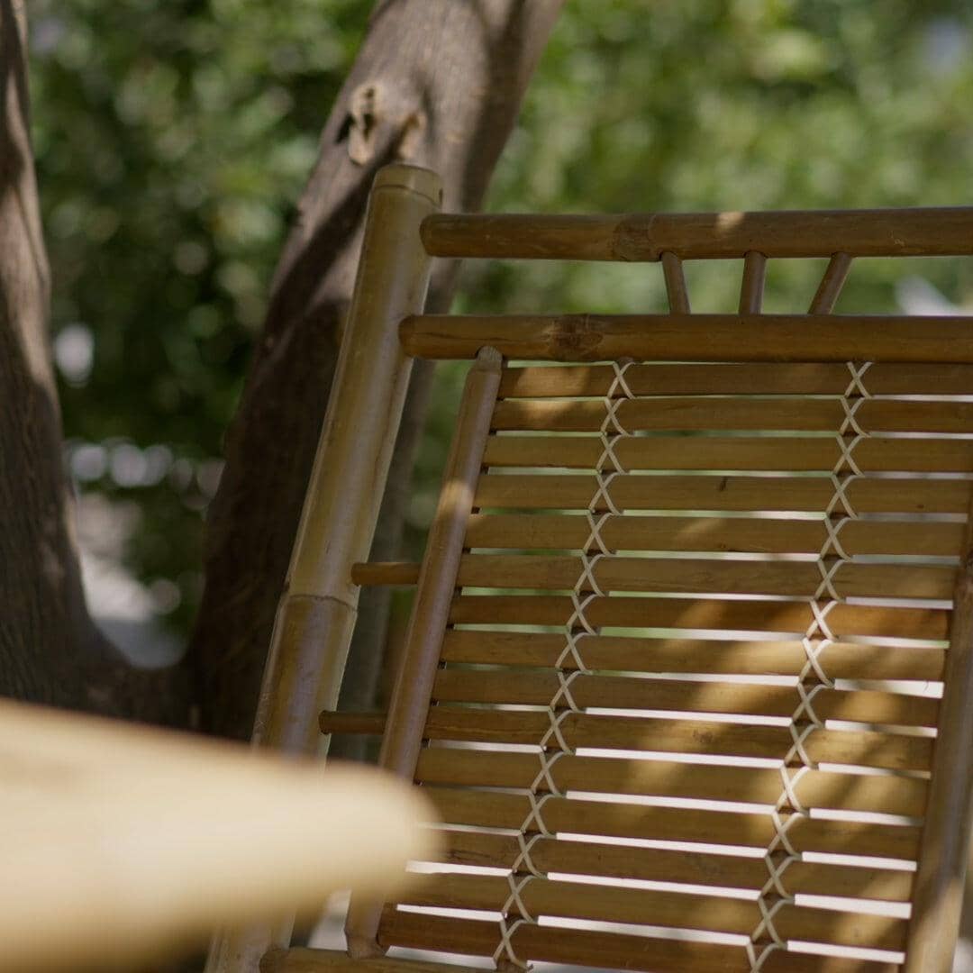 Lila Bamboo Garden Folding Chair - Set of 2