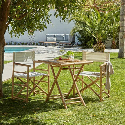 Lila Bamboo Folding Directors Dining Set - Laura James