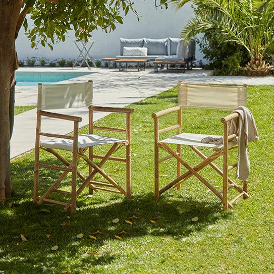 Lila Bamboo Garden Directors Chair Set of – Laura James Ireland