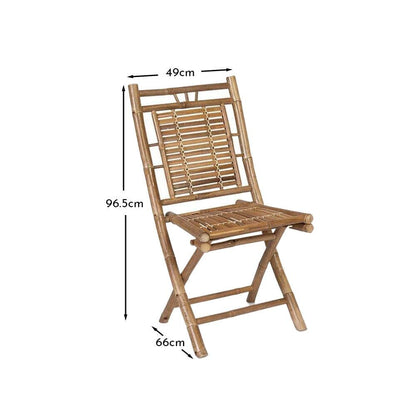 Lila Bamboo Folding Garden Chair - Laura James