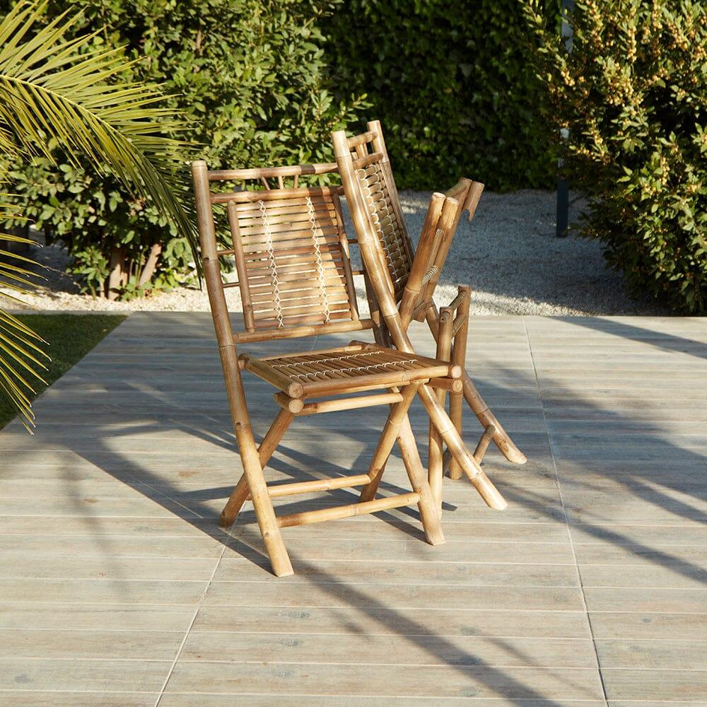 Lila Bamboo Folding Garden Chair - Laura James