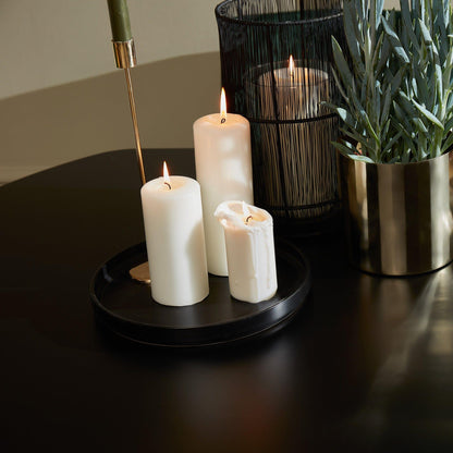 Lua Black Extendable Dining Table with Gold Legs - Laura James