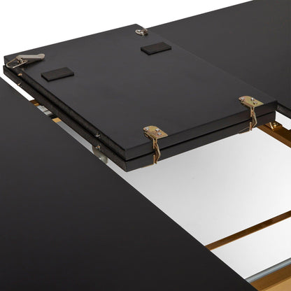 Lua extendable dining table - noir black - Laura James