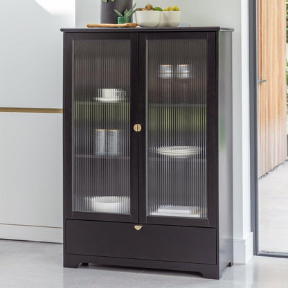 Lua Tall Cabinet in Noir Black - Laura James